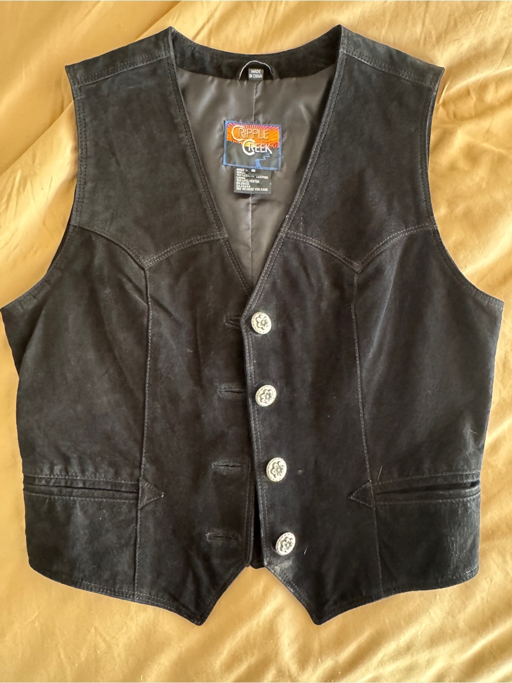 Women’s cripple creek Black Suede Vest